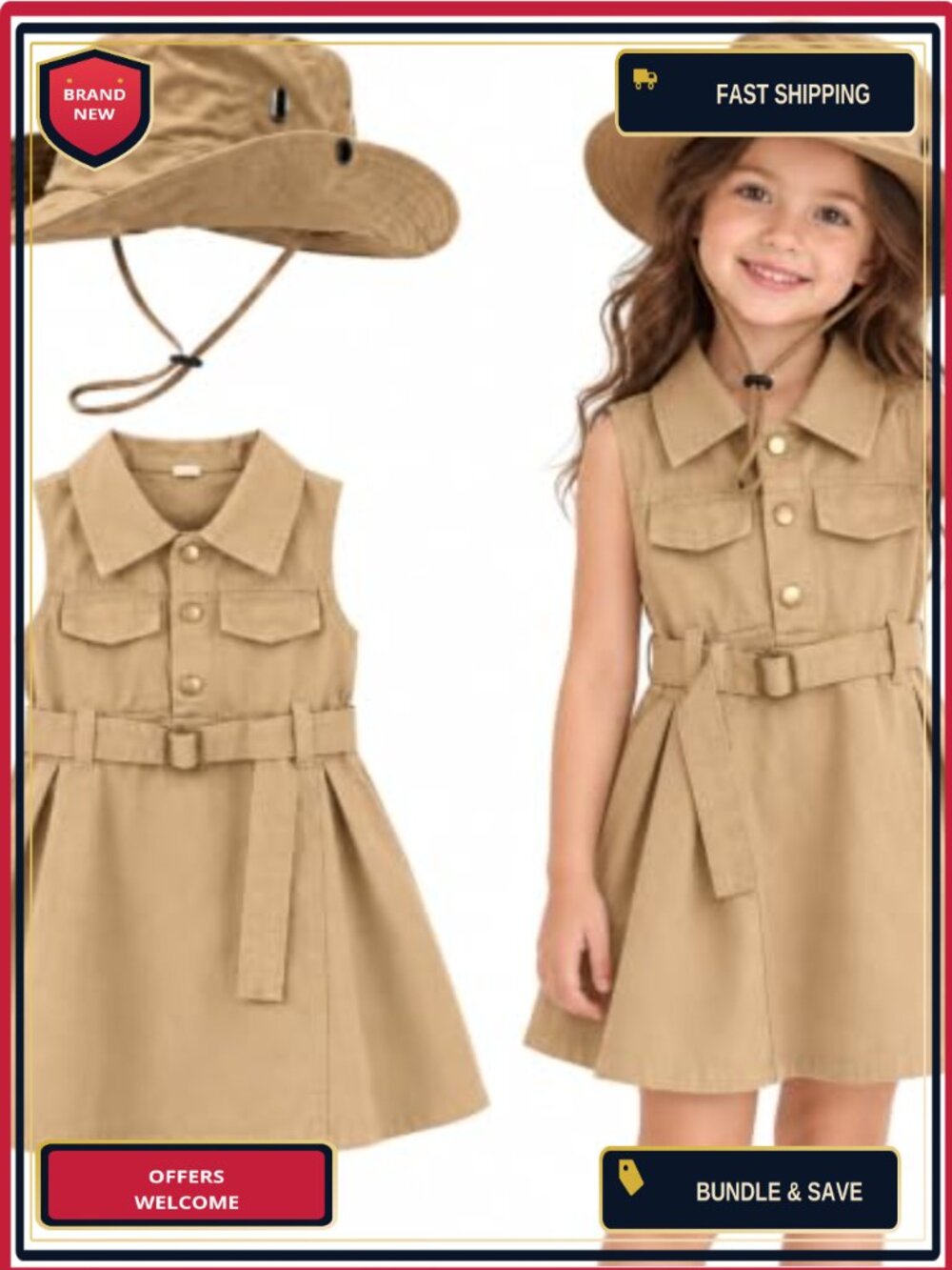 Tinyones Safari Adventure Costume Set Dress Hat Binoculars Compass